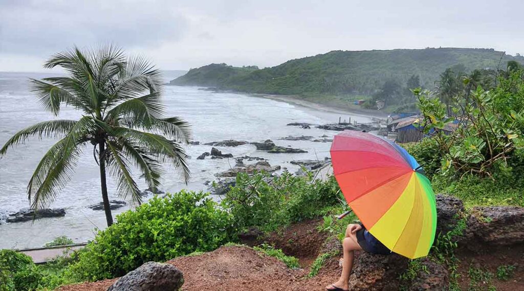 goa in monsoon rainbow umbrella goa in monsoon rainbow umbrella
